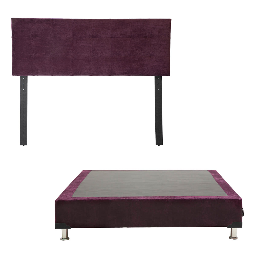 Foto 3 pulgar | Cabecera Catania Morado Queen Size + Box