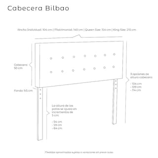 Foto 6 | Cabecera Dicasa Bilbao Color Negro Queen Size