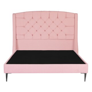 Foto 2 | Cabecera Sitka Color Rosa + Base Cama Slim Matrimonial