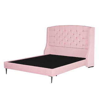 Foto 3 | Cabecera Sitka Color Rosa + Base Cama Slim Matrimonial