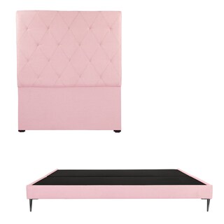 Foto 1 | Cabecera Oporto Color Rosa + Base Cama Slim King Size