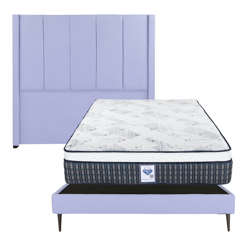 Foto 1 | Cabecera Dicasa Nizza Color Lila Matrimonial + Base Cama Slim + Colchón