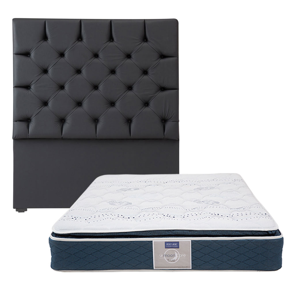 Foto 1 | Cabecera Dicasa Calgary Color Negro Queen Size + Colchón Restonic Trust Queen Size