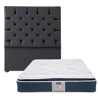 Foto 1 | Cabecera Dicasa Calgary Color Negro Queen Size + Colchón Restonic Trust Queen Size