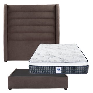 Foto 1 | Cabecera Dicasa Polar Color Café Matrimonial + Base Cama Dicasa Color Café + Colchón Spring Air Cardona