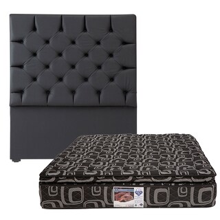 Foto 1 | Cabecera Dicasa Calgary Color Negro Queen Size + Colchón Spring Air Morgan Queen Size