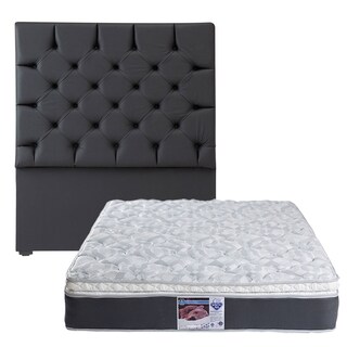 Foto 1 | Cabecera Dicasa Calgary Color Negro Queen Size + Colchón Spring Air Marte Queen Size