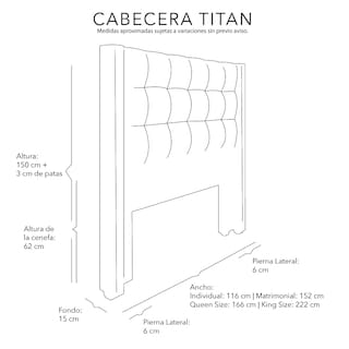 Foto 8 | Cabecera Dicasa Titan Color Azul King Size + Colchón Restonic Trini King Size