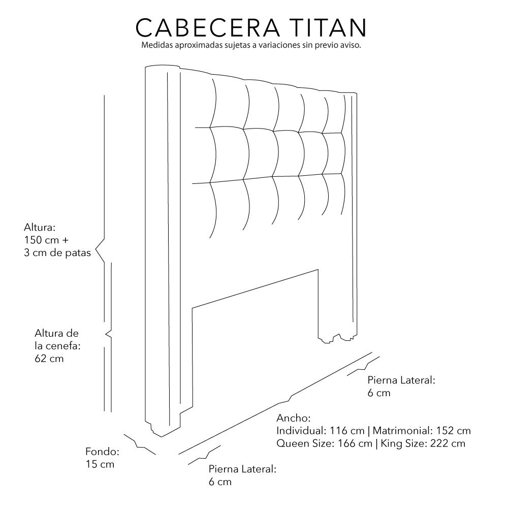 Foto 8 | Cabecera Dicasa Titan Color Azul Queen Size + Colchón Restonic Trini Queen Size