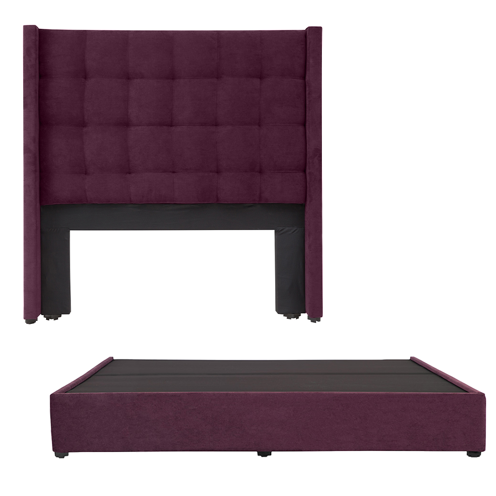 Foto 4 pulgar | Cabecera Dicasa  Titan Color Morado Matrimonial + Base Cama Dicasa Color Morado + Colchón Spring Air Cardona
