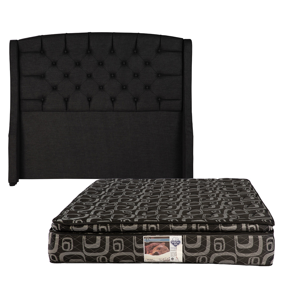 Foto 1 | Cabecera Dicasa Sitka Color Negro King Size + Colchón Spring Air Morgan King Size