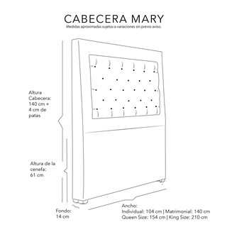 Foto 8 | Cabecera Dicasa Mary color Morado + Colchón Spring Air Marte Queen Size