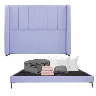 Foto 1 | Cabecera Dicasa Foss Color Lila King Size+base Slim+almohada Royal Twin+protector Lux+sábanas Royal+edredón Homy