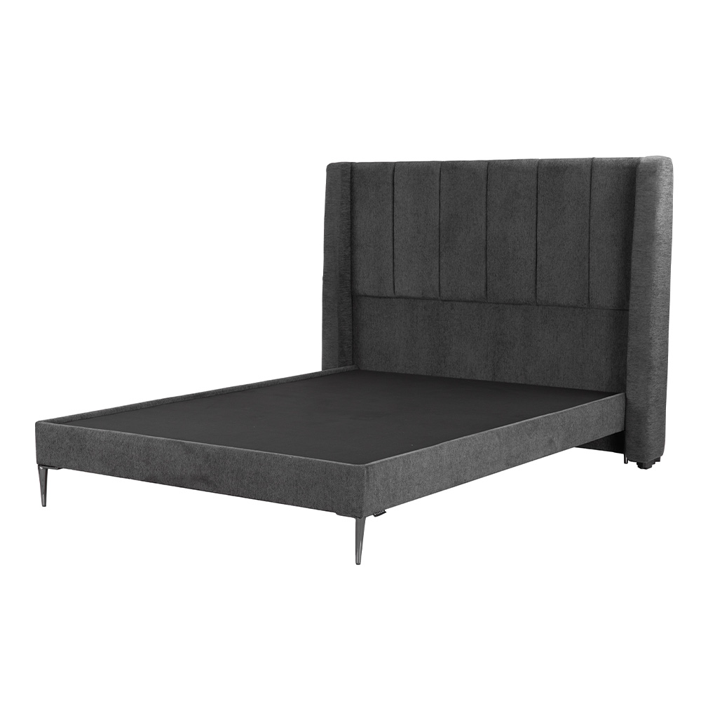 Foto 2 | Cabecera Dicasa Foss Color Gris Carbón Matrimonial+base Slim+almohada Royaltwin+protector Lux+sábanas Royal+edredón H