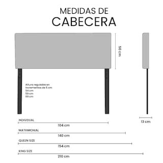Foto 6 | Cabecera Trinity Arlo Color Arena Queen Size