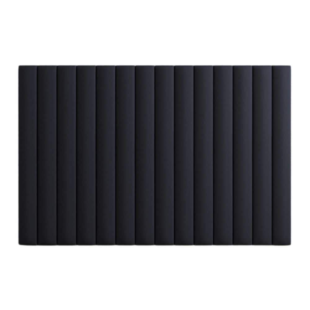 Cabecera Queen Size Modern Luxury De Terciopelo Negro Con Canales De 15 Cm $12,299