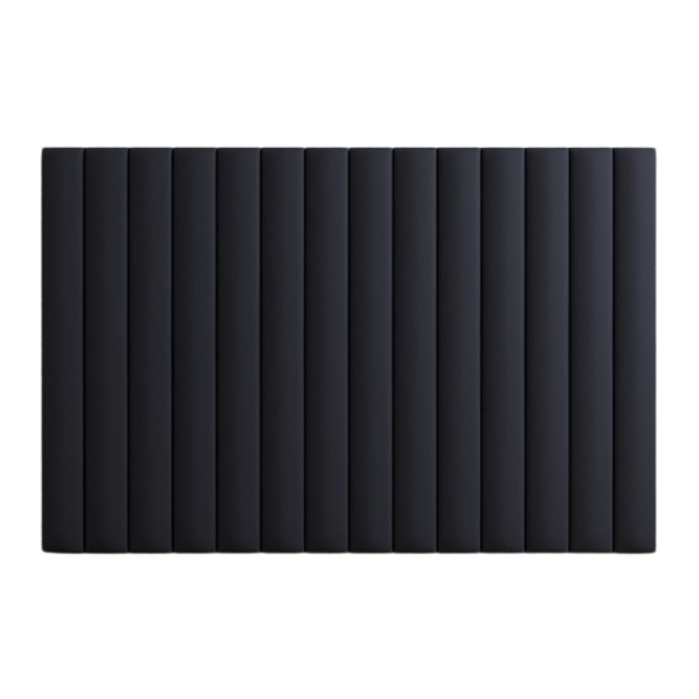 Cabecera Queen Size Modern Luxury De Terciopelo Negro Con Canales De 15 Cm