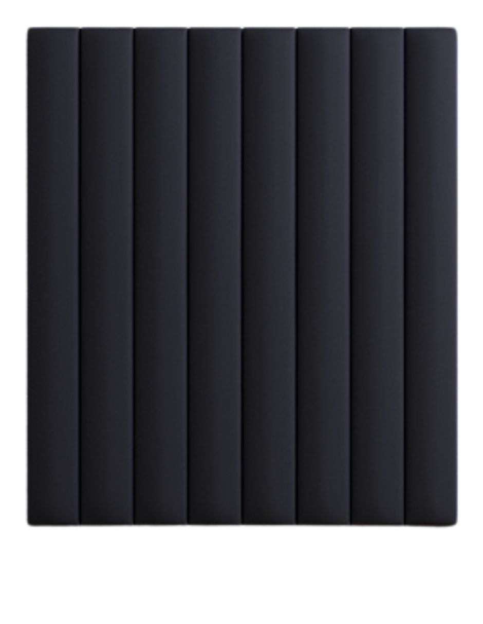 Foto 9 pulgar | Cabecera Individual Modern Luxury De Terciopelo Negro Con Canales De 15 Cm