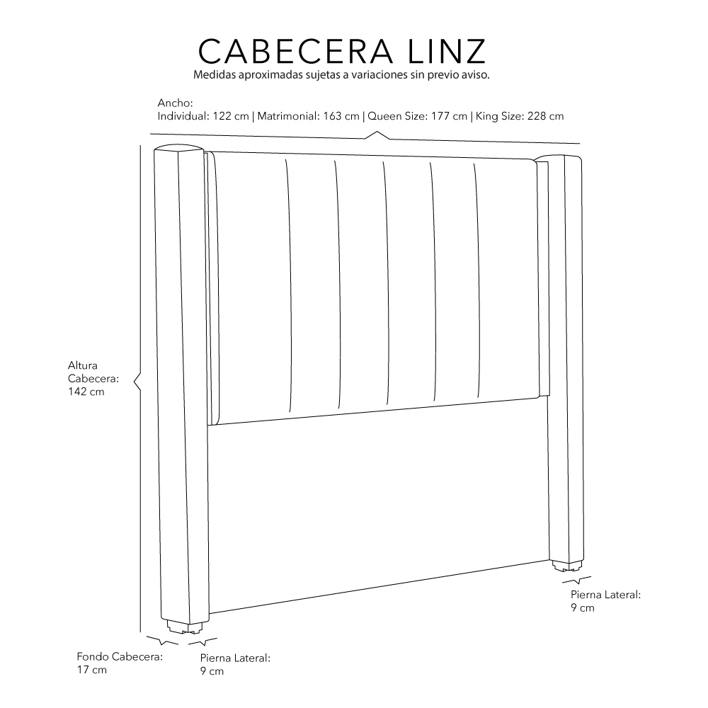 Foto 7 pulgar | Cabecera Dicasa Linz King Size Color Negro