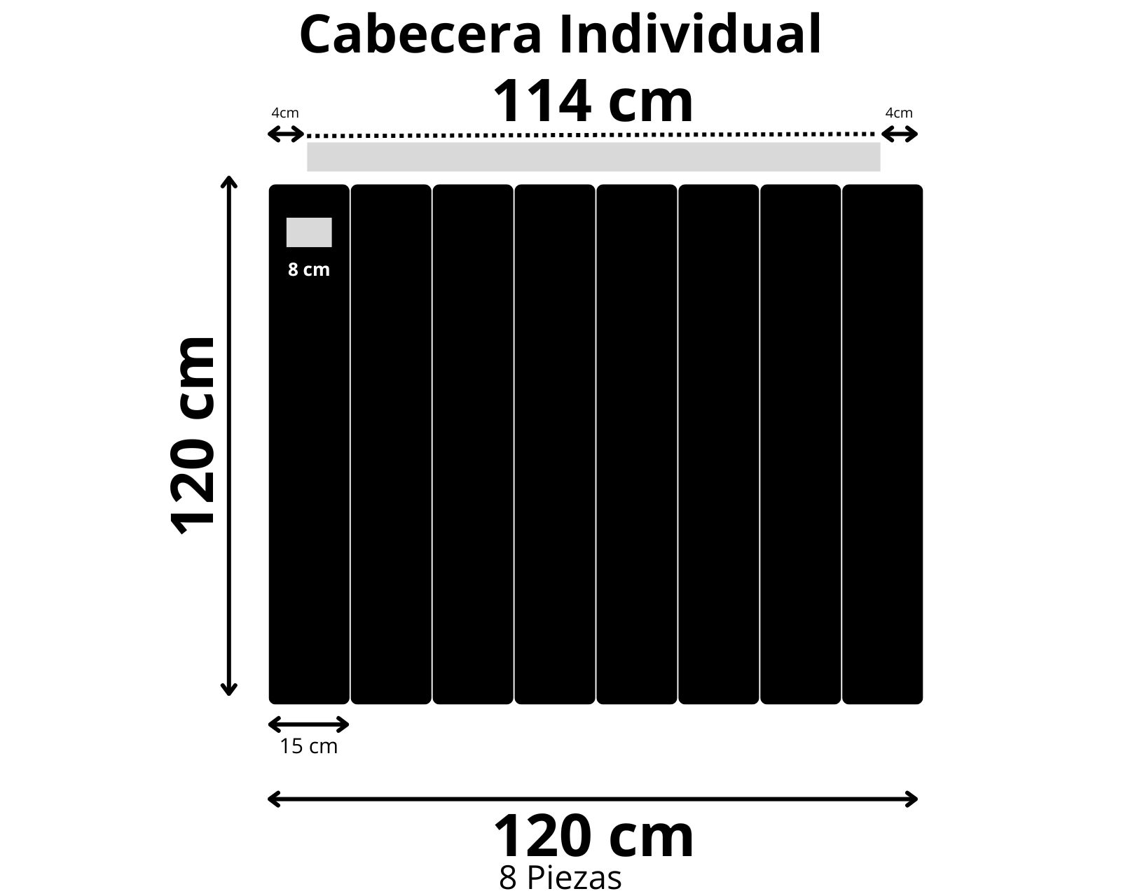 Foto 7 pulgar | Cabecera Individual Modern Luxury De Terciopelo Beige Con Canales De 15 Cm