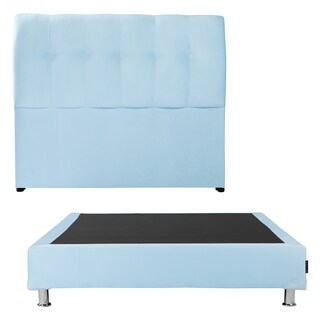 Foto 1 | Cabecera Dicasa Nube Queen Size Color Cielo + Box Dicasa Queen Size Color Cielo