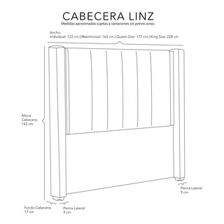 Foto 6 | Cabecera Dicasa Linz Queen Size Color Beige Claro