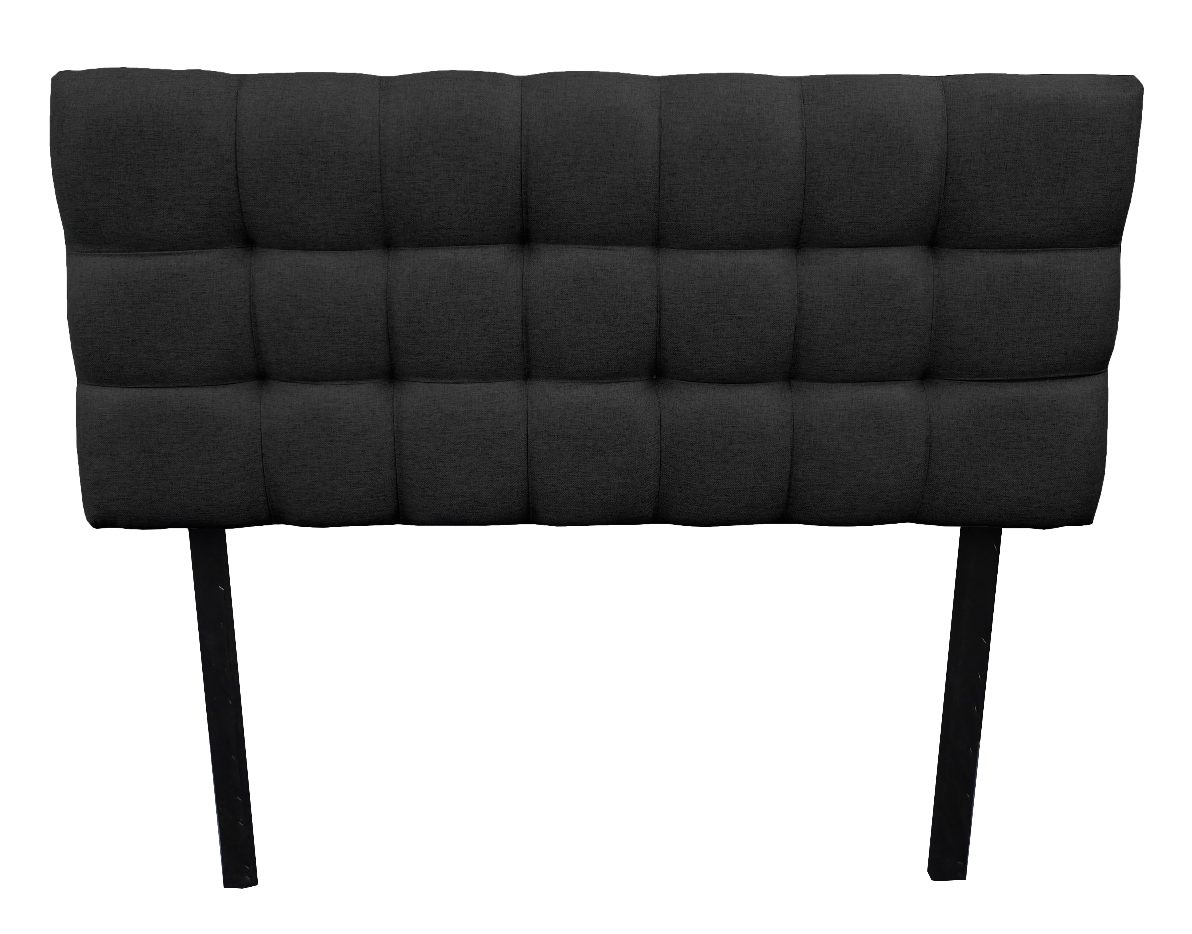 Cabecera El Bazar Store Linq King Size Gris Oxford  Abotonada Ajuste De Altura