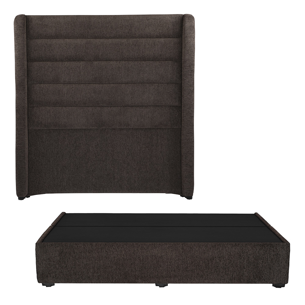 Cabecera Dicasa Polar + Base Cama Color Chocolate King Size