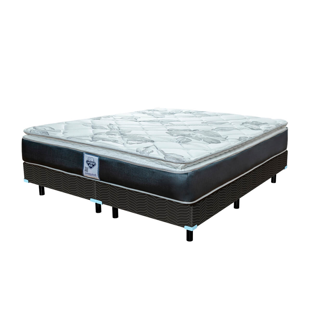 Foto 3 pulgar | Colchón King Size + Box Spring Air Smith color Gris