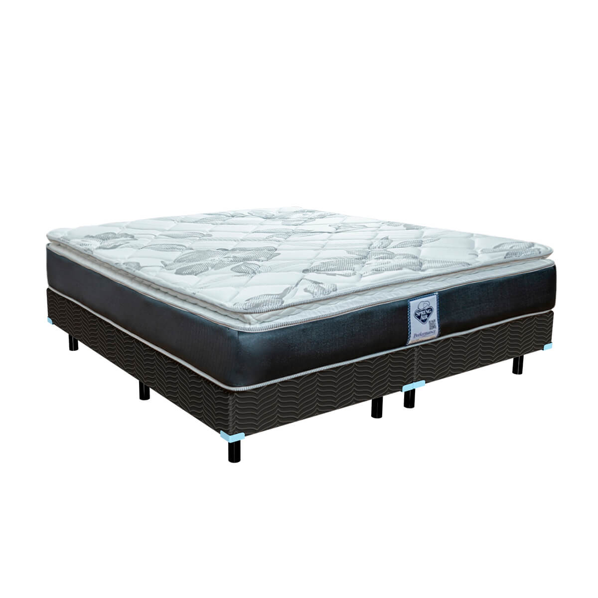 Foto 4 pulgar | Colchón King Size + Box Spring Air Smith color Gris