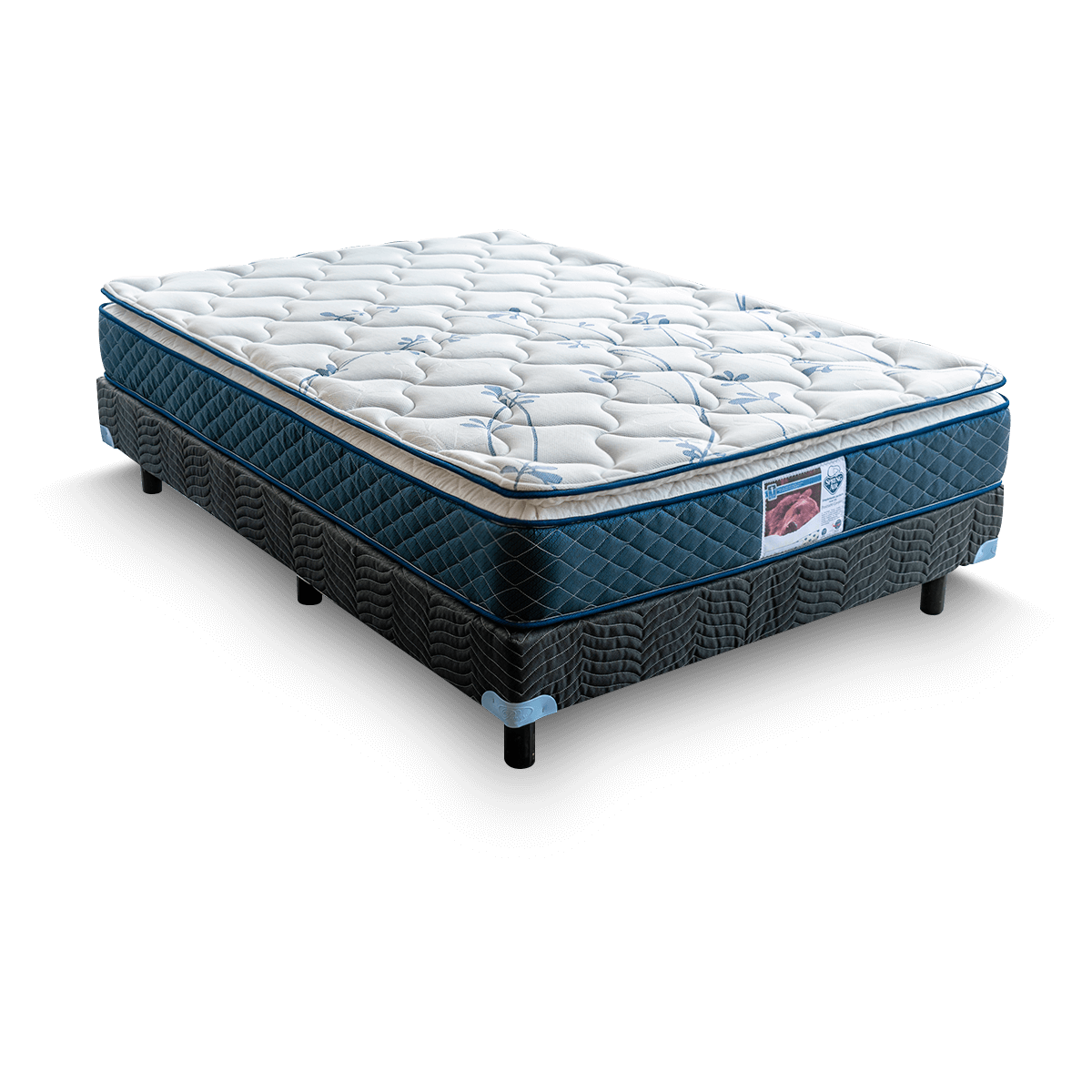 Foto 1 | Colchón Individual y Box Spring Air Carmín