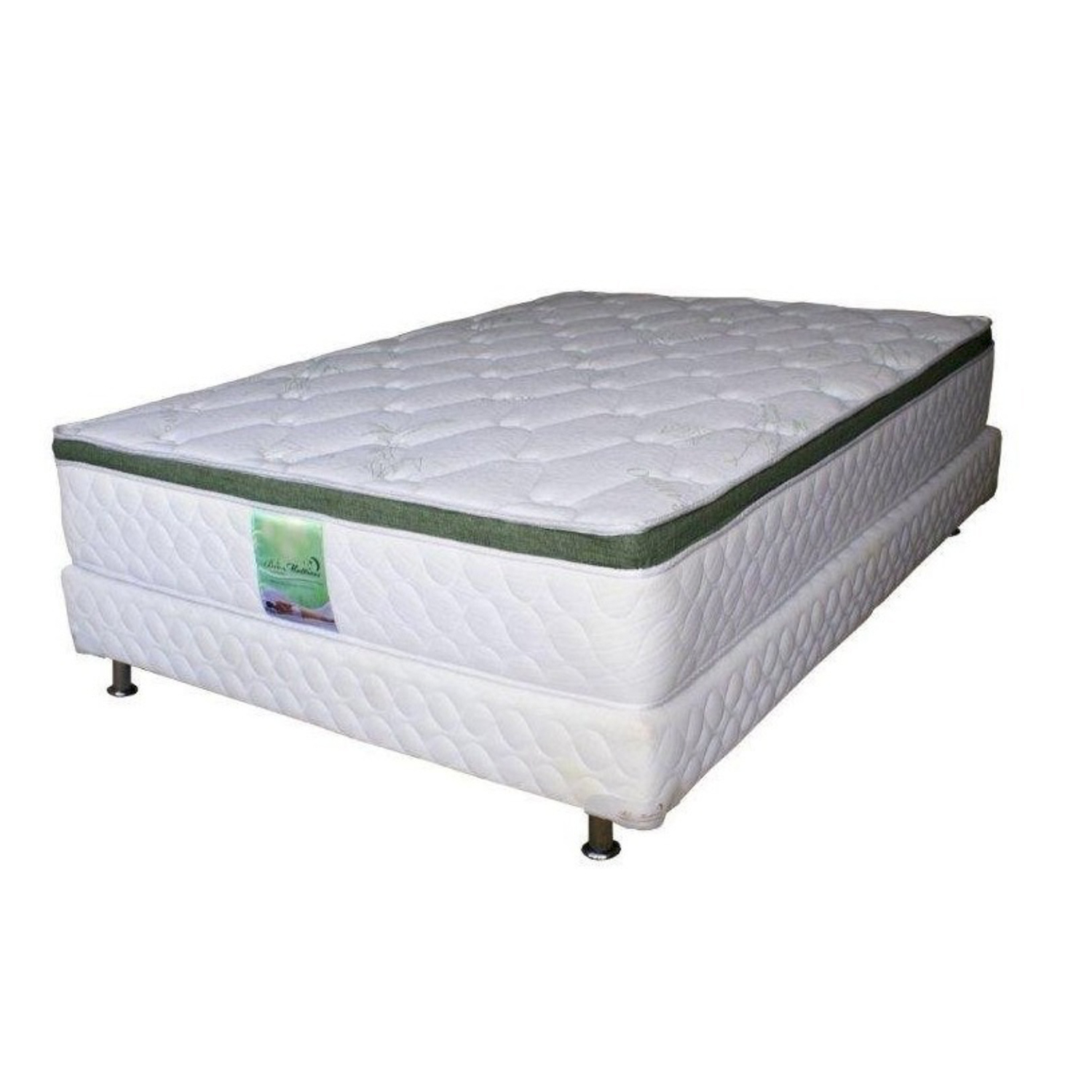 Colchón Individual Con Box De Memory Foam Y Resortes Bio Mattress Bamboo