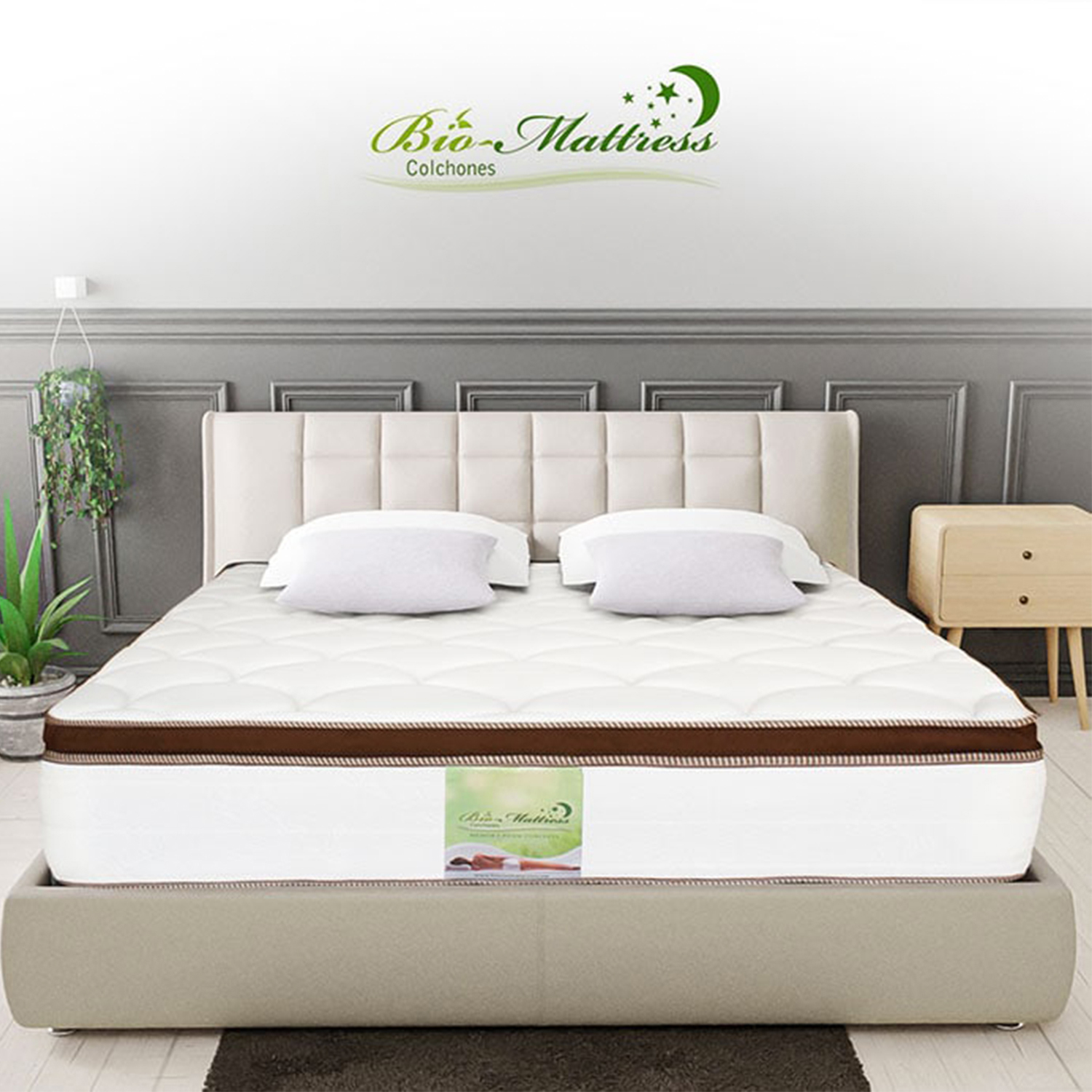 Foto 4 | Colchón Ortopédico con Box Bio Mattress Manchester color Blanco King Size