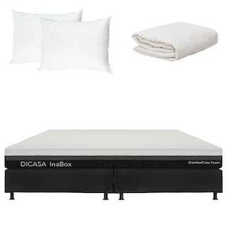 Foto 1 | Colchón King Size Dicasa + Box Belu + Protector y Almohadas Osos