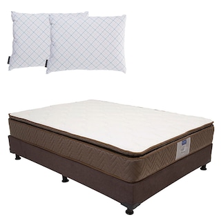 Foto 1 | Colchón Restonic Nautilus Queen Size + Box Dicasa Bless + Almohadas