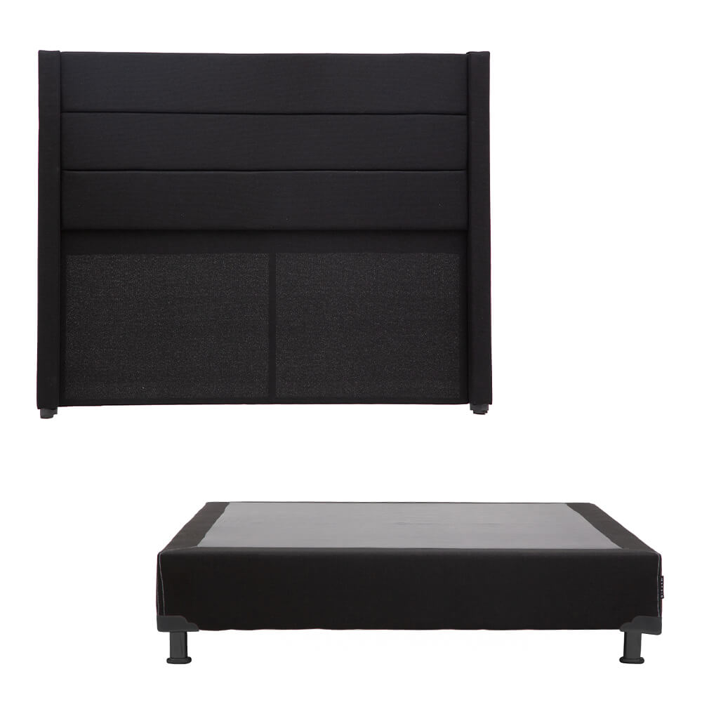 Cabecera Dicasa Lugo color Negro Individual + Box Black $6,549