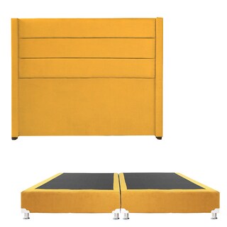 Foto 1 | Cabecera Dicasa Lugo color Mostaza King Size + Box Bless