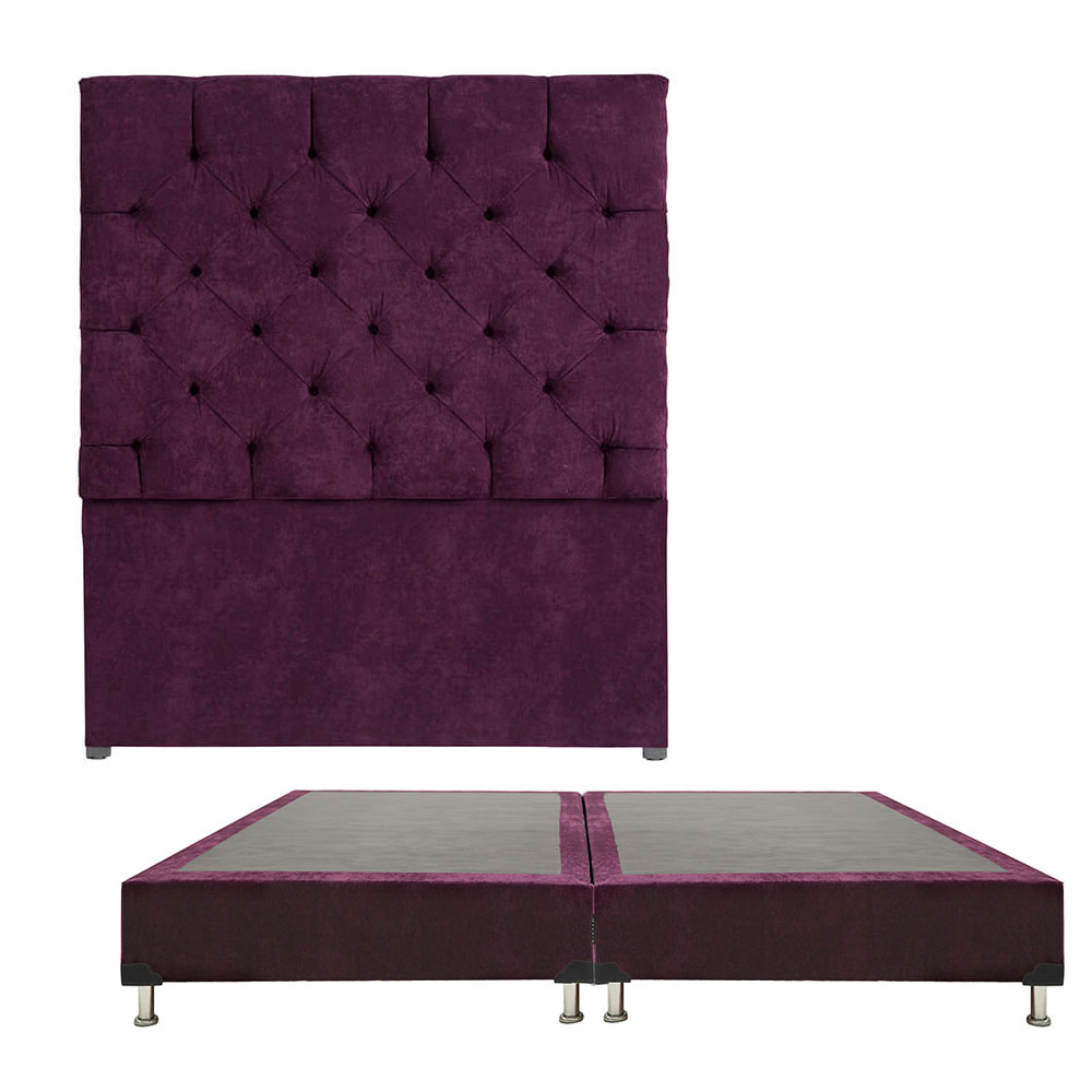 Cabecera con Box Dicasa King Size color Morado