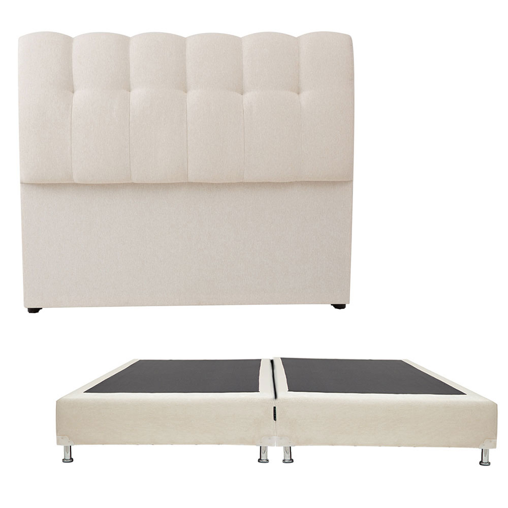 Cabecera Dicasa Nube King Size + Box Dicasa Dolum color Beige