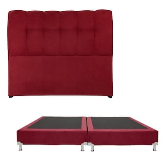 Foto 1 | Cabecera Dicasa Nube + Box Dicasa Red Color Rojo King Size