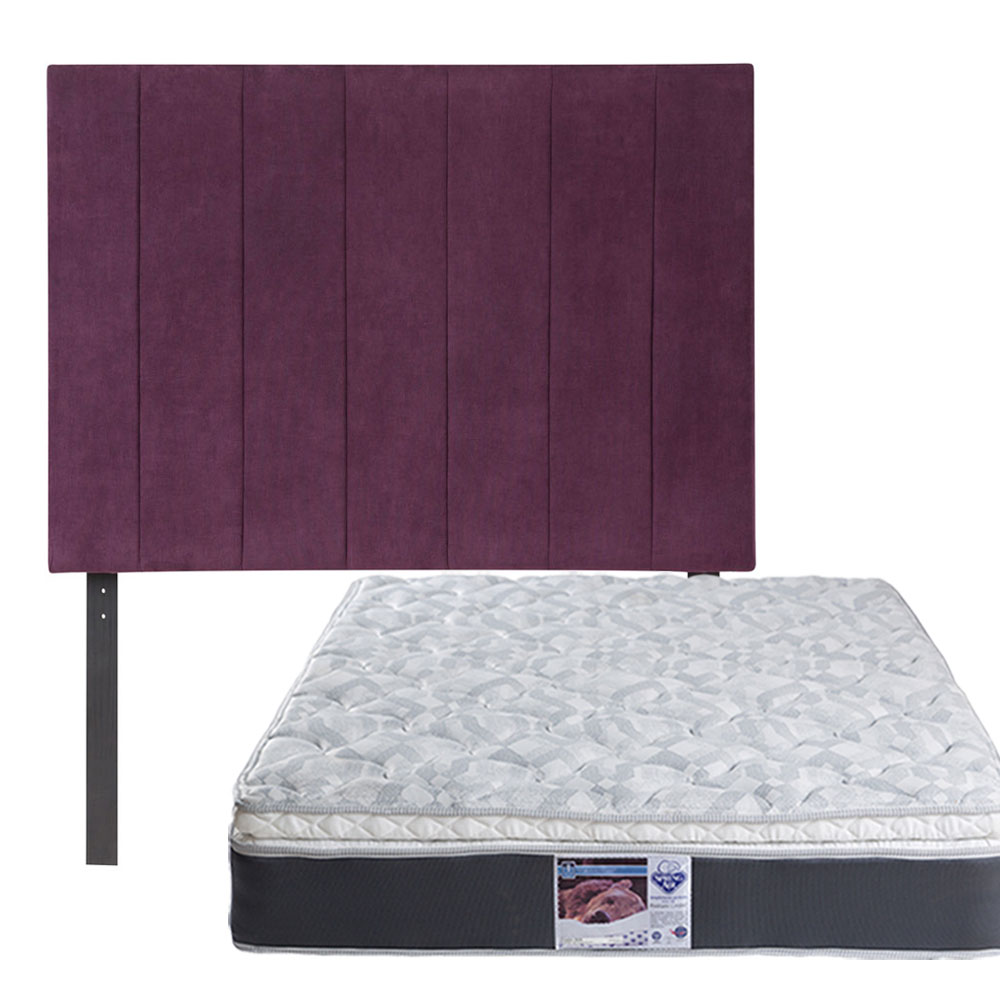 Foto 1 | Cabecera Dicasa Argos color Morado Individual + Colchón Spring Air Marte