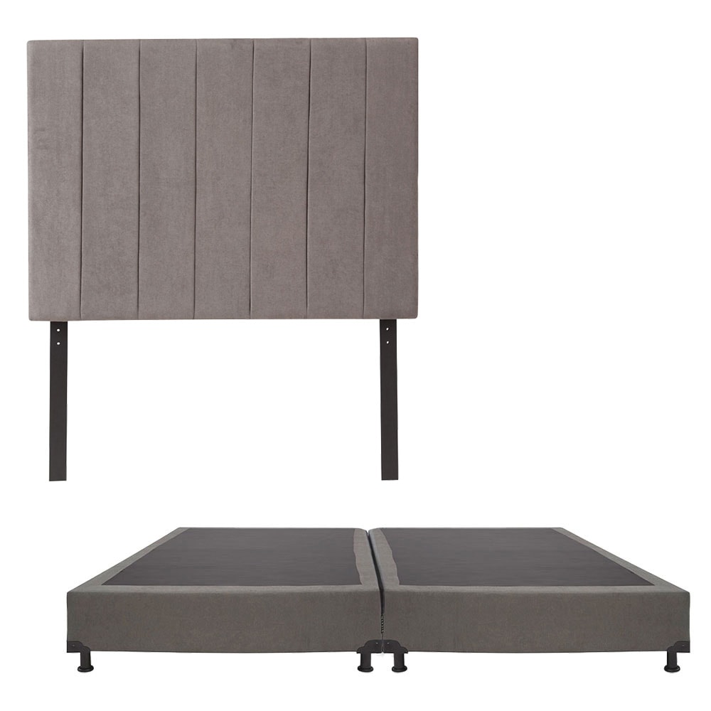 Cabecera Dicasa Argos + Box Bless color Gris Oscuro King Size $10,499