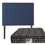 Cabecera Dicasa Argos color Azul Queen Size más Colchón Morgan Queen Size