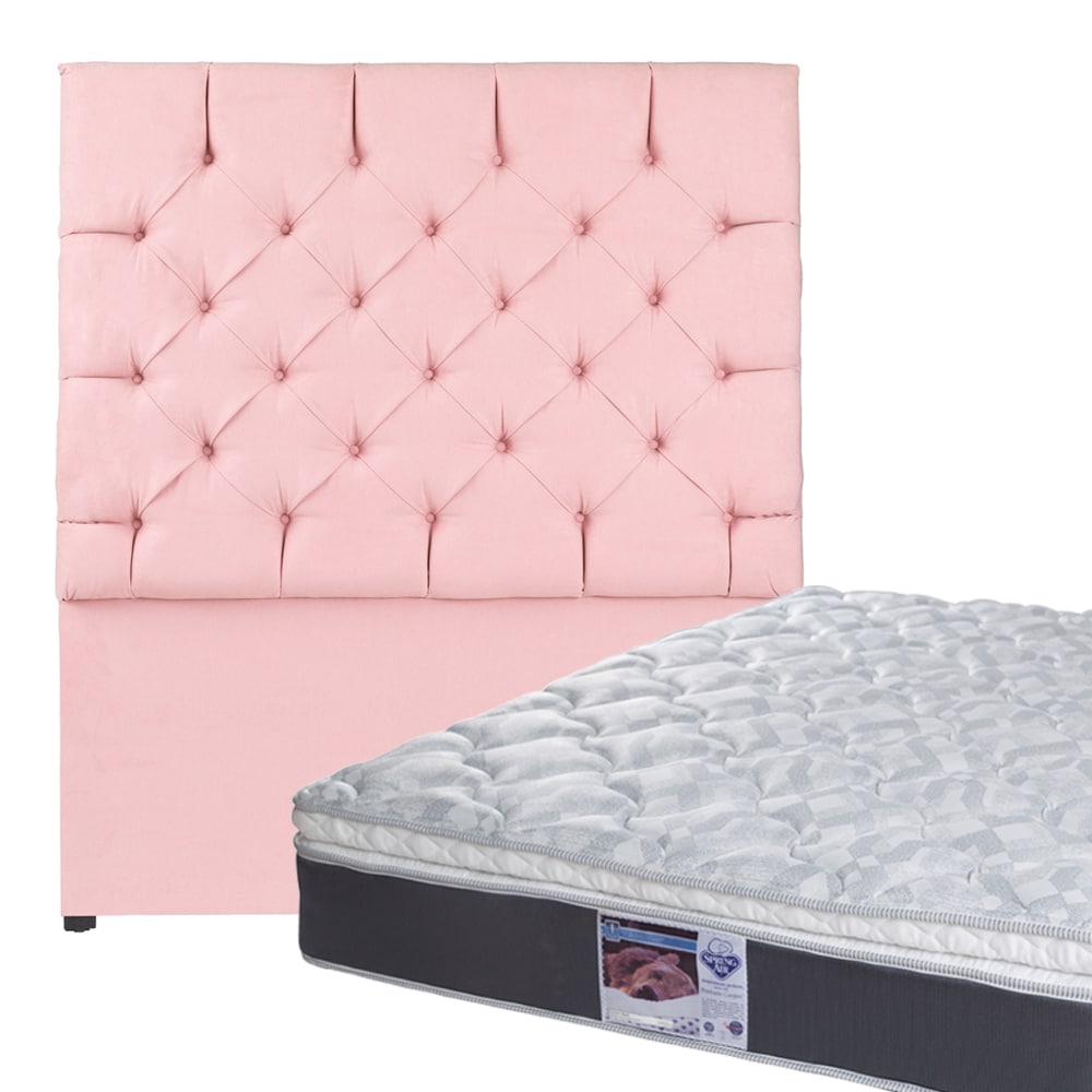 Cabecera Dicasa Capri color Rosa + Colchón Spring Air Marte Individual $7,649