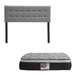 Foto 1 | Cabecera Dicasa Bilbao color Gris Queen Size + Colchón Spring Air Omega Queen Size