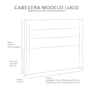 Foto 7 | Cabecera Dicasa Lugo color Beige Claro + Colchón Spring Air Marte Queen Size