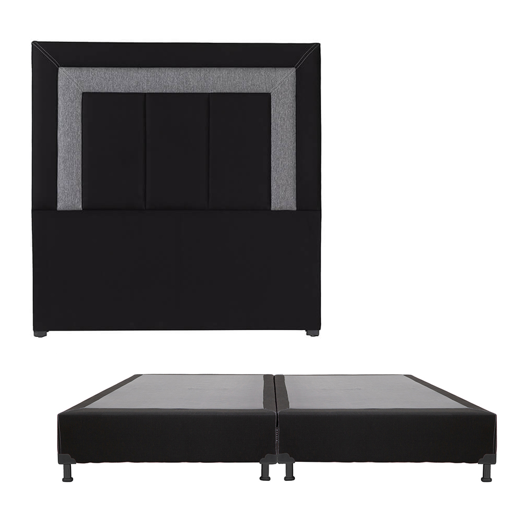 Foto 1 | Cabecera Dicasa Bora Bless Hawwaii/Linnete Negro + Box Dicasa Bora Hawwaii/Linnete Negro King Size