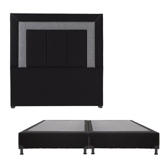 Foto 1 | Cabecera Dicasa Bora Bless Hawwaii/Linnete Negro + Box Dicasa Bora Hawwaii/Linnete Negro King Size