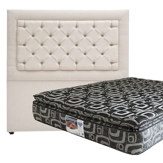 Foto 1 | Cabecera Dicasa Mary color Beige + Colchón Spring Air Morgan Queen Size