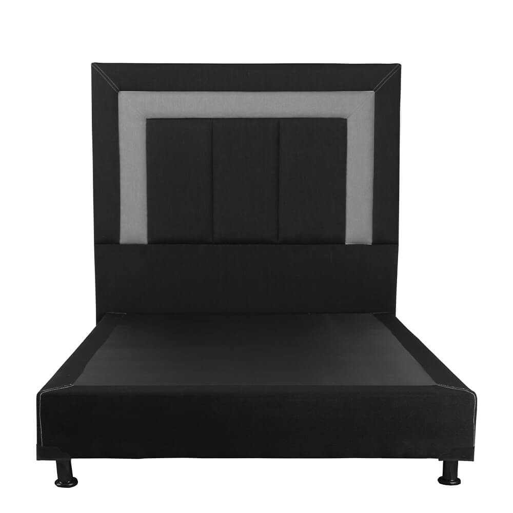 Foto 4 | Cabecera Dicasa Bora Bless Hawwaii/Linnete color Negro + Box Dicasa Bora Hawwaii/Linnete color Negro Matrimonial